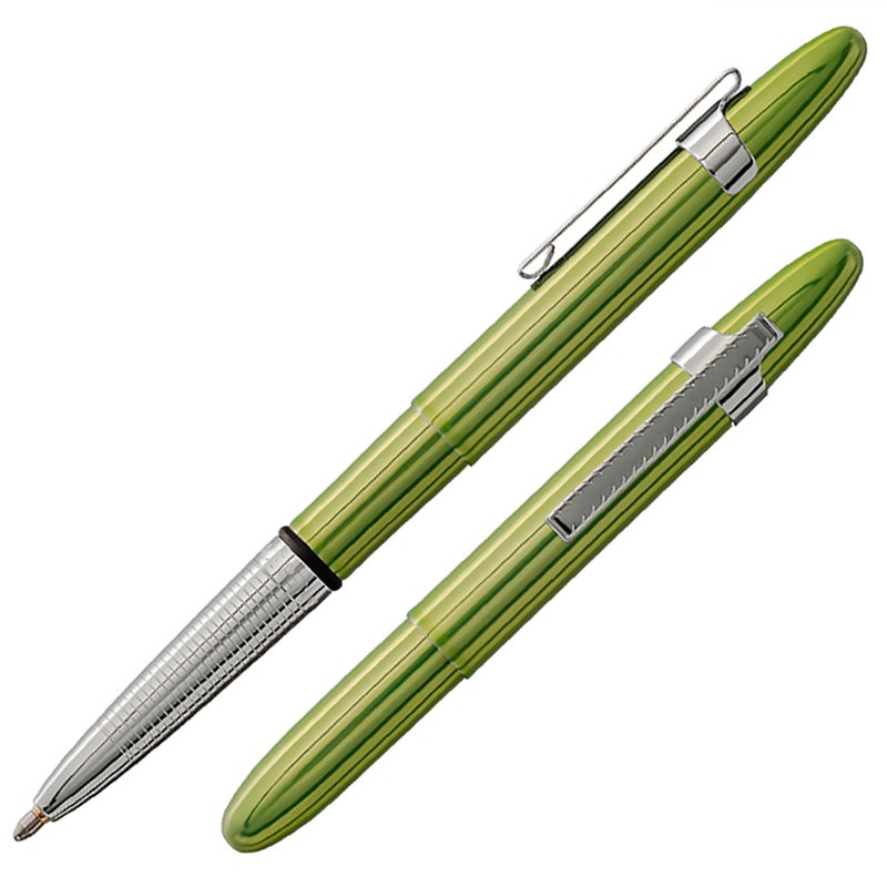 Fisher Space Pen Aurora Borealis Bullet Space Pen, Ballpoint, Lime Green, Black Ink, Pocket Clip, Gift Box - Image 1